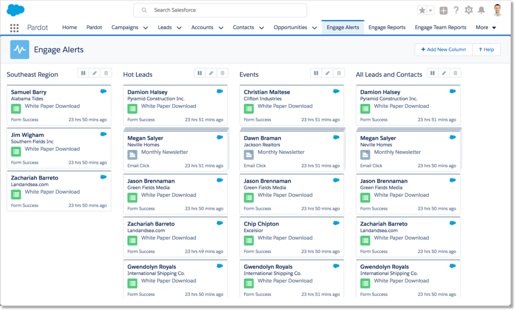 Overview of Pardot, Salesforce Engage Alerts