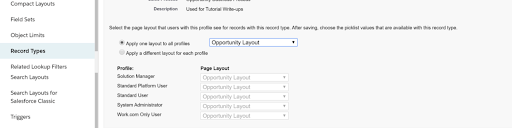 Assign Page Layouts in Salesforce
