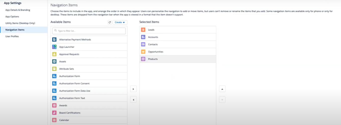 How to Customize Tabs in Salesforce - Navigation Items View